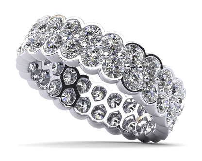 Double Row Diamond Eternity Band