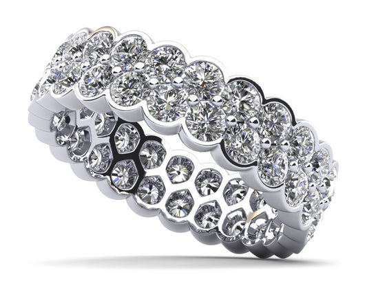 Double Row Diamond Eternity Band