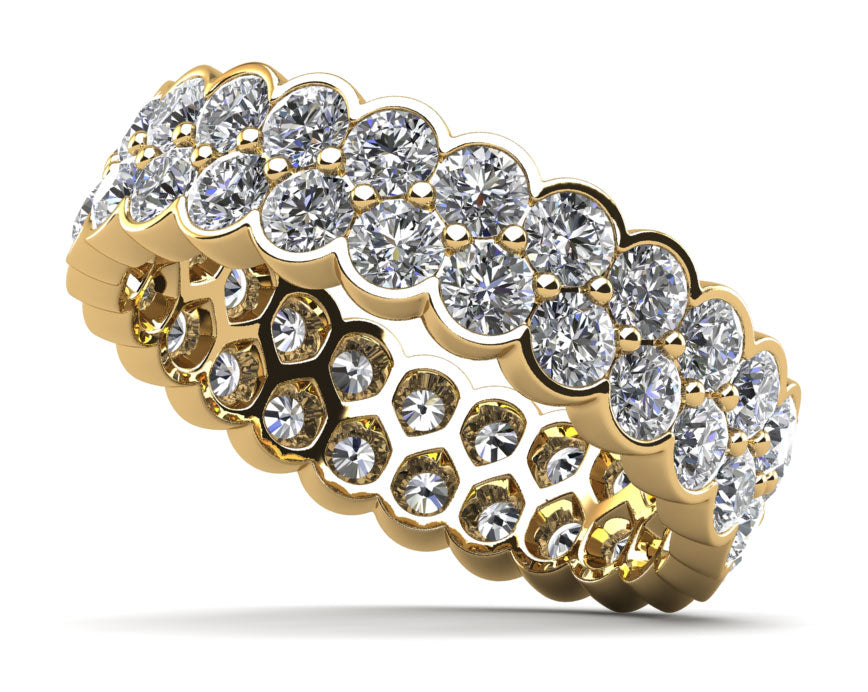 Double Row Diamond Eternity Band