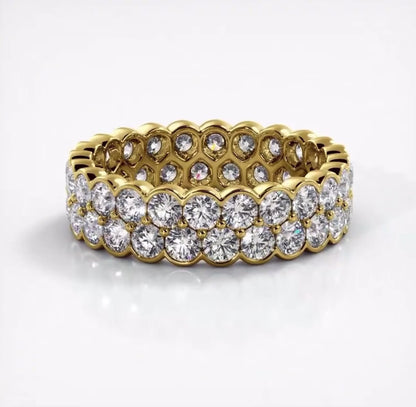 Double Row Diamond Eternity Band