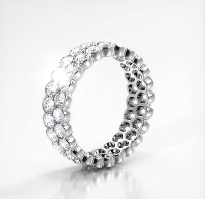 Double Row Diamond Eternity Band