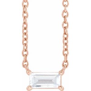 14K Rose 1/3 CT Lab-Grown Diamond 16-18" Necklace