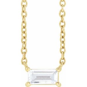 14K Yellow 1/3 CT Lab-Grown Diamond 16-18" Necklace