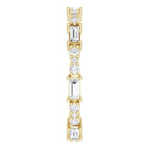 14K Yellow 1/2 CTW Natural Diamond Eternity Band Size 7