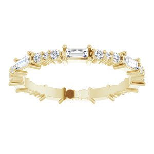 14K Yellow 1/2 CTW Natural Diamond Eternity Band Size 7