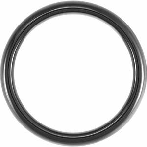 Black Ceramic 6 mm Dome Band Size 10