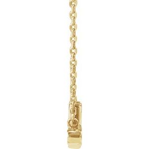 14K Yellow .015 CT Natural Diamond "Mrs" 16-18" Necklace