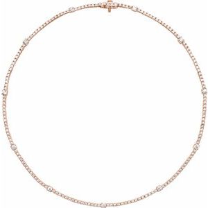 14K Rose 4 CTW Lab-Grown Diamond 16" Necklace