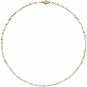 14K Yellow 4 CTW Lab-Grown Diamond 16" Necklace