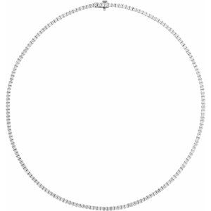 14K White 7 1/4 CTW Lab-Grown Diamond 16" Necklace