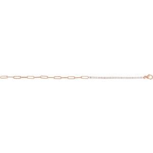 14K Rose 1 CTW Natural Diamond Line 7" Bracelet