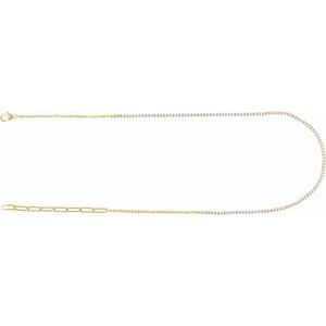 14K Yellow 3 1/5 CTW Natural Diamond Adjustable 16-18" Necklace