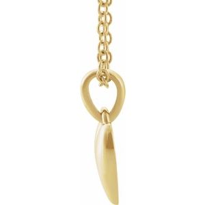 14K Yellow Youth Heart 15" Necklace