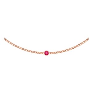 14K Rose Natural Pink Spinel 16" Necklace