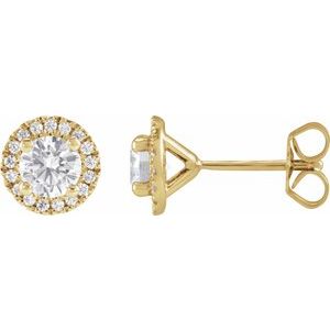 14K Yellow 1 CTW Lab-Grown Diamond Stud Earrings