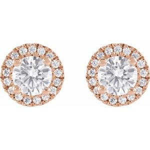 14K Rose 1 CTW Lab-Grown Diamond Stud Earrings