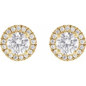 14K Yellow 1 CTW Lab-Grown Diamond Stud Earrings