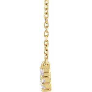 14K Yellow 1/3 CTW Lab-Grown Diamond Graduated 18" Necklace