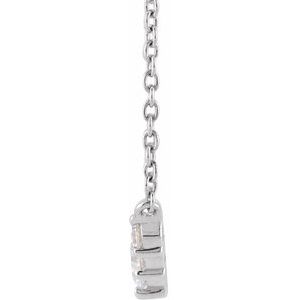 14K White 1/3 CTW Lab-Grown Diamond Graduated 18" Necklace