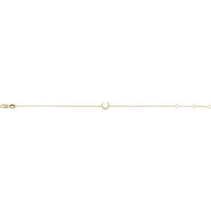 14K Yellow .04 CTW Natural Diamond Crescent Moon 6 1/2-7 1/2 Bracelet