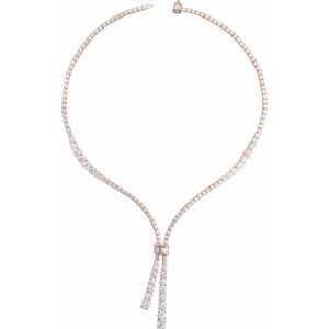 14K Rose 26 1/5 CTW Lab-Grown Diamond 20" Necklace