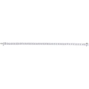 14K White 12 CTW Lab-Grown Diamond Line 7" Bracelet