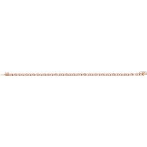 14K Rose 12 CTW Lab-Grown Diamond Line 7" Bracelet