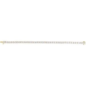 14K Yellow 12 CTW Lab-Grown Diamond Line 7" Bracelet