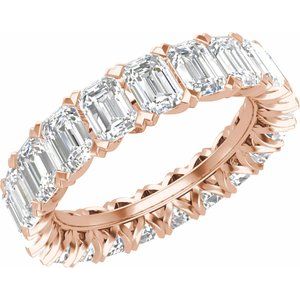 14K Rose 5 1/3 CTW Lab-Grown Diamond Eternity Band