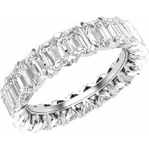 14K White 5 1/3 CTW Lab-Grown Diamond Eternity Band