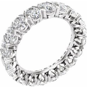 14K White 5 CTW Lab-Grown Diamond Eternity Band