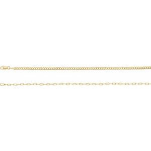 14K Yellow 2.7 mm Curb & Paperclip-Style 18" Chain