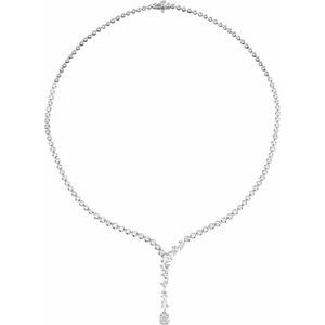 14K White 5 1/2 CTW Lab-Grown Diamond 16 1/2 Necklace