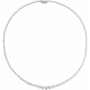 14K White 9 1/2 CTW Lab-Grown Diamond 16 1/2" Necklace