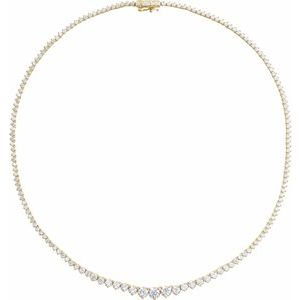 14K Yellow 9 1/2 CTW Lab-Grown Diamond 16 1/2" Necklace