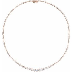 14K Rose 9 1/2 CTW Lab-Grown Diamond 16 1/2" Necklace