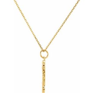 14K Yellow 1/5 CTW Natural Diamond Girl 16" Necklace