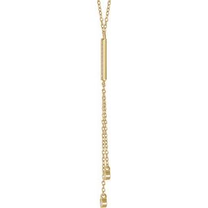 14K Yellow 1/10 CTW Natural Diamond 16-18" Y Necklace