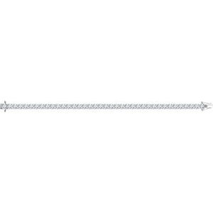 Sterling Silver Imitation White Cubic Zirconia 7" Line Bracelet