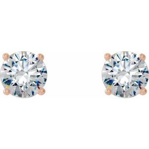 14K Rose 2 CTW Lab-Grown Diamond 4-Prong Stud Earrings