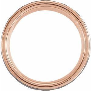 18K Rose Gold PVD Tungsten 8 mm Band Size 10