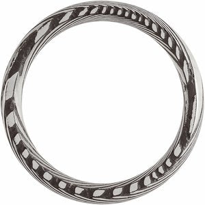 Damascus Steel 8 mm Patterned Band Size 10