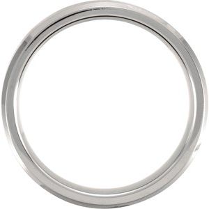 Titanium 7 mm Beveled-Edge Band with Satin Finish Size 10