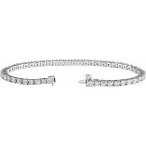 14K White 4 CTW Lab-Grown Diamond Line 7 1/4" Bracelet