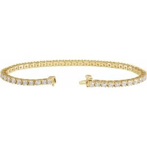 14K Yellow 4 CTW Lab-Grown Diamond Line 7 1/4" Bracelet