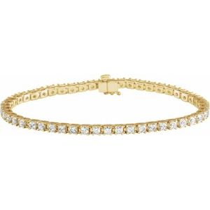 14K Yellow 4 CTW Lab-Grown Diamond Line 7 1/4" Bracelet