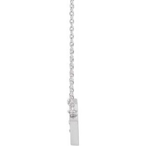 14K White .07 CTW Natural Diamond 18" Necklace