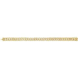 14K Yellow 3/4 CTW Natural Diamond Curb 7" Bracelet