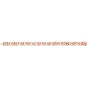 14K Rose 3/4 CTW Natural Diamond Curb 7" Bracelet