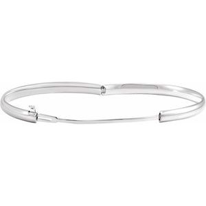 14K White Baby Bangle 5 1/2" Bracelet